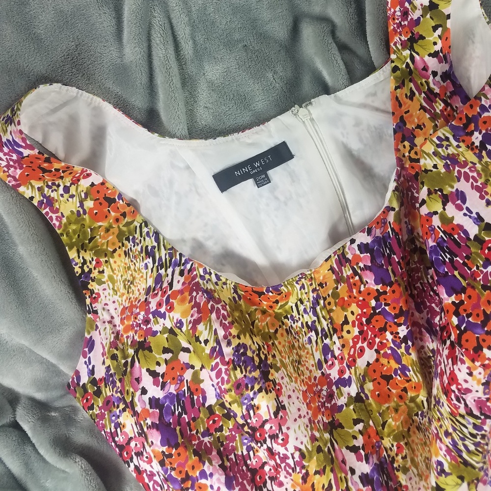 Nine West Floral fit and flare dress
